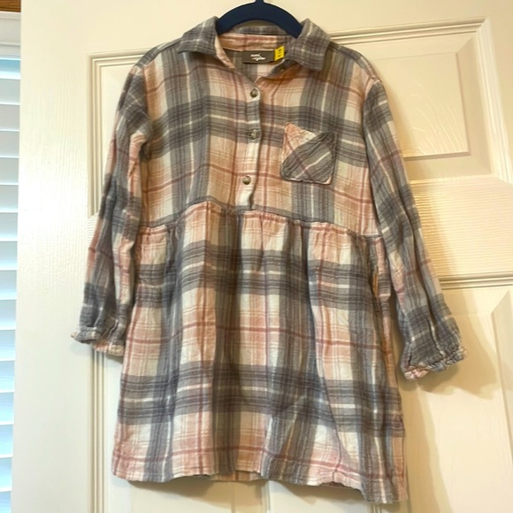 Rumi + Ryder Girls Flannel Plaid Dress XS 4-5 - Picture 1 of 5